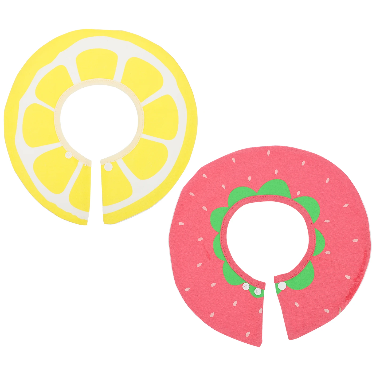 

2Pcs Cotton Baby Bibs for Drooling Teething Infants Round Rotating Waterproof Dribble Meal Feeding Saliva Catcher Gifts
