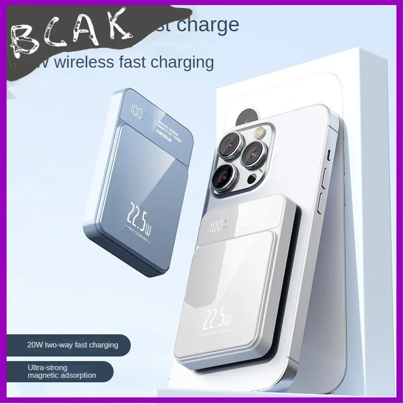 Portable New 200000 MAh Portable Magnetic Wireless Charging Treasure Magsafe Super Fast Charging Mobile Power Mini Compact.