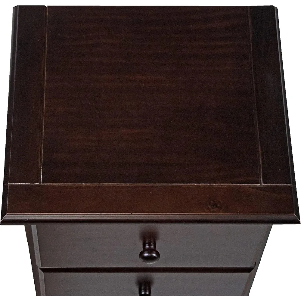 منضدة من الخشب الصلب بثلاثة أدراج من Palace Imports Java، 28 ارتفاعًا × 18 عريضًا × 16 عميقًا، تتطلب التجميع #4