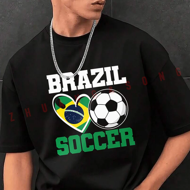 

Футболка для футбола (бразильская), мужская брендовая футболка, летние мужские футболки, повседневные футболки высокого качества с круглым вырезом