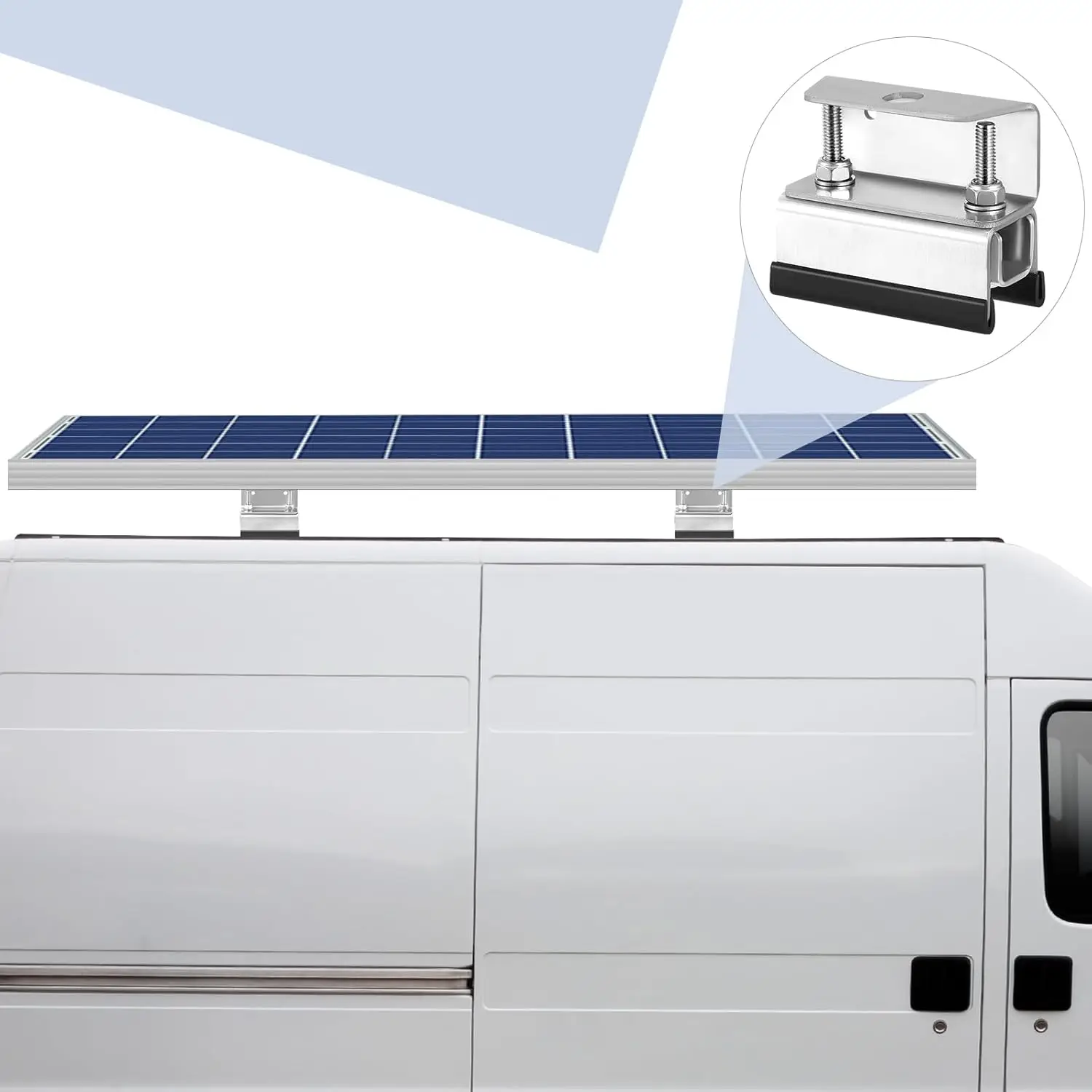 4Packs Camper Van Motorhome Roof Rail Mounting Brackets For Solar Panel Or Roof Rack For Fiat Ducato Peugeot Boxer Citroen Relay