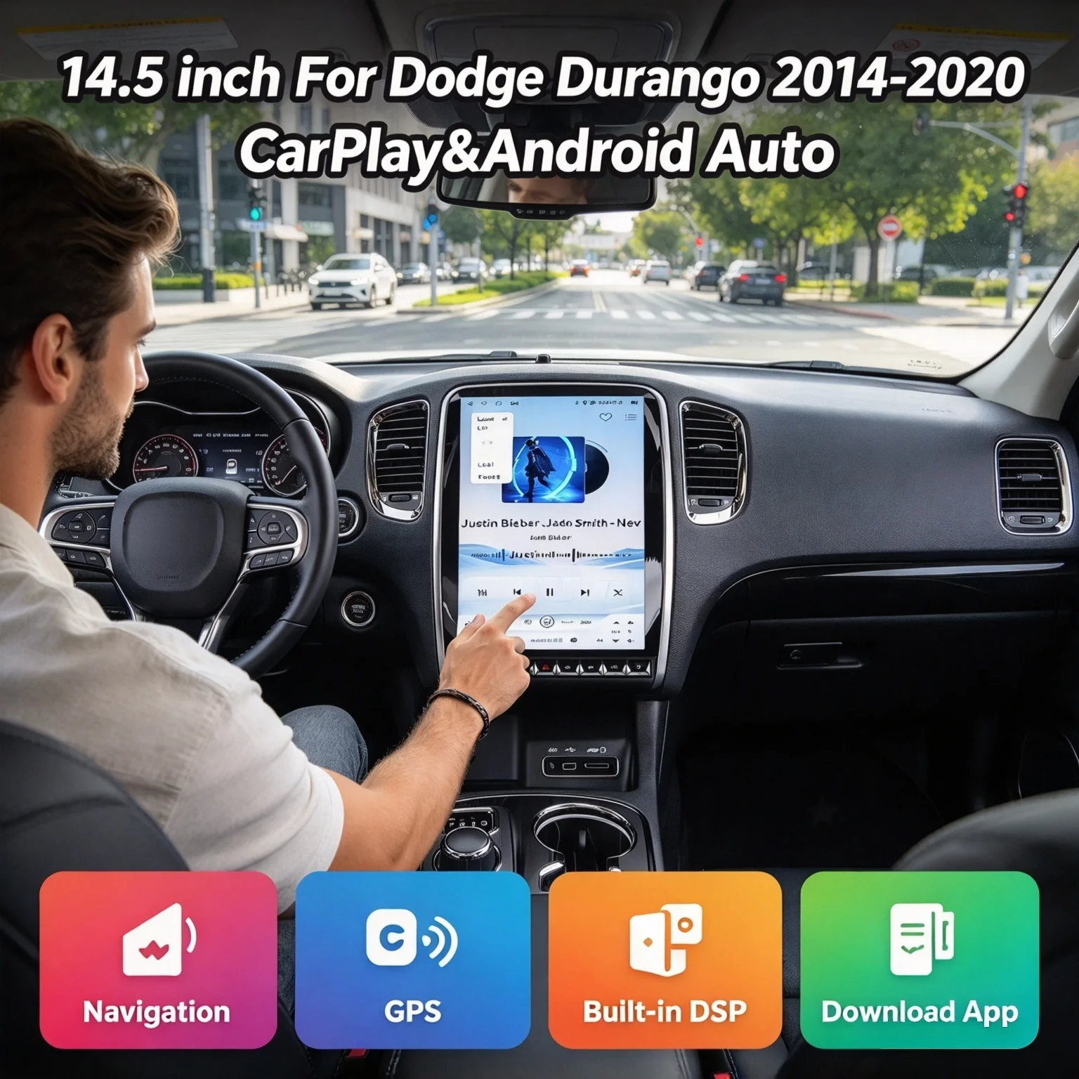 14.5 Inch Android Carplay For Dodge Durango 2014-2020 Style Car GPS Navigation Multimedia Player Car Radio Tape Head Unit
