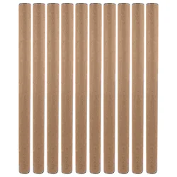 10 Pcs Poster Mailing Tube Cardboard Tubes for Packaging Round Paper Storage Brown Artwork