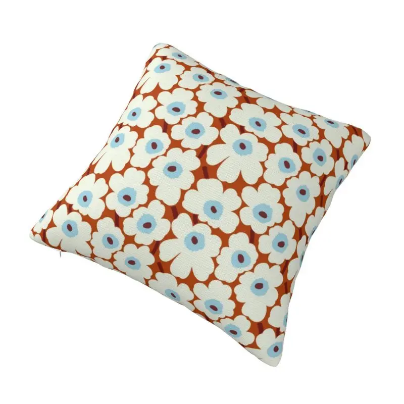 Sarung bantal motif Poppy kecil kustom 40x40cm sarung bantal gaya Modern mode untuk Sofa persegi