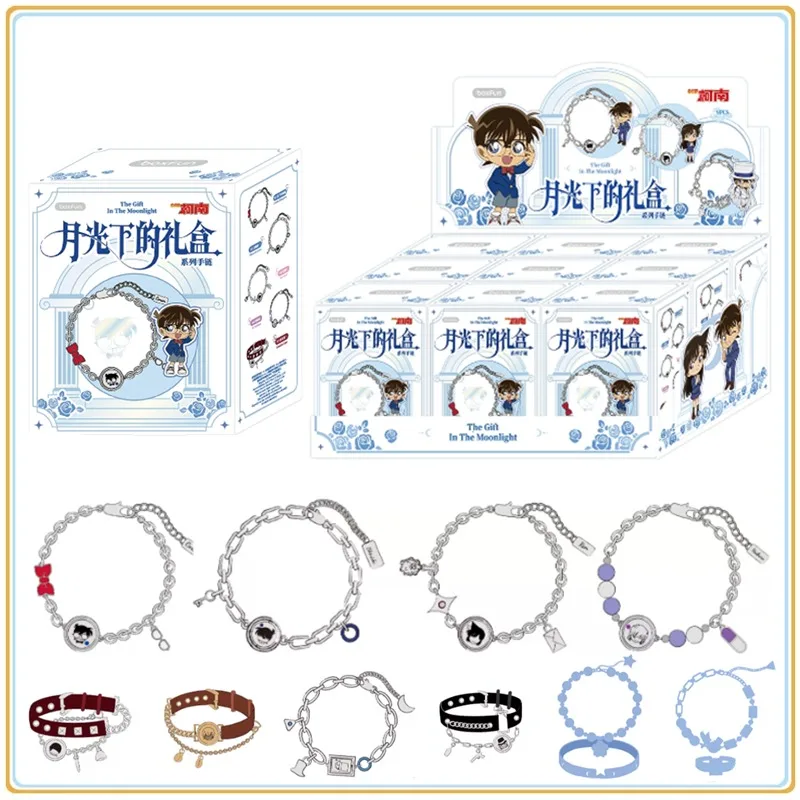 Auf Lager Original Detective Conan Geschenkbox Unter dem Mondlicht Serie Schmuck Blind Box Anime-Charakter Accessoires Feiertagsgeschenk