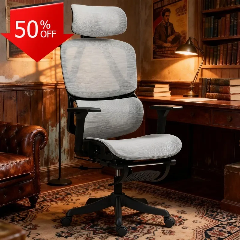 Ergonomic Office Chair High Weight Capacity Extra Wide Seat Strong Lumbar Support Headrest Chaise Bureau Gaming Chair Computer