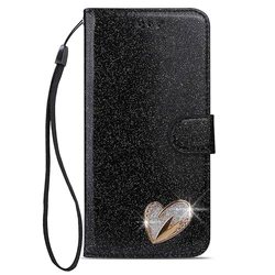 Luxury Glitter Leather Wallet Case For Samsung Galaxy S25 Ultra S24 FE S23 S22 Plus A15 A16 A26 A55 A35 A34 A54 Flip Cover