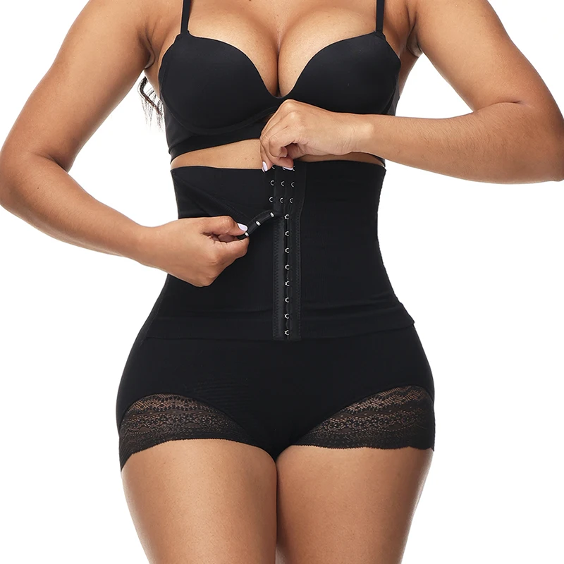 Seamless Lace Panties Underwear Tummy Control Body Shaper Corset Abdomen Reducing Waist Trainer Shorts Slimming Shapewear Binder