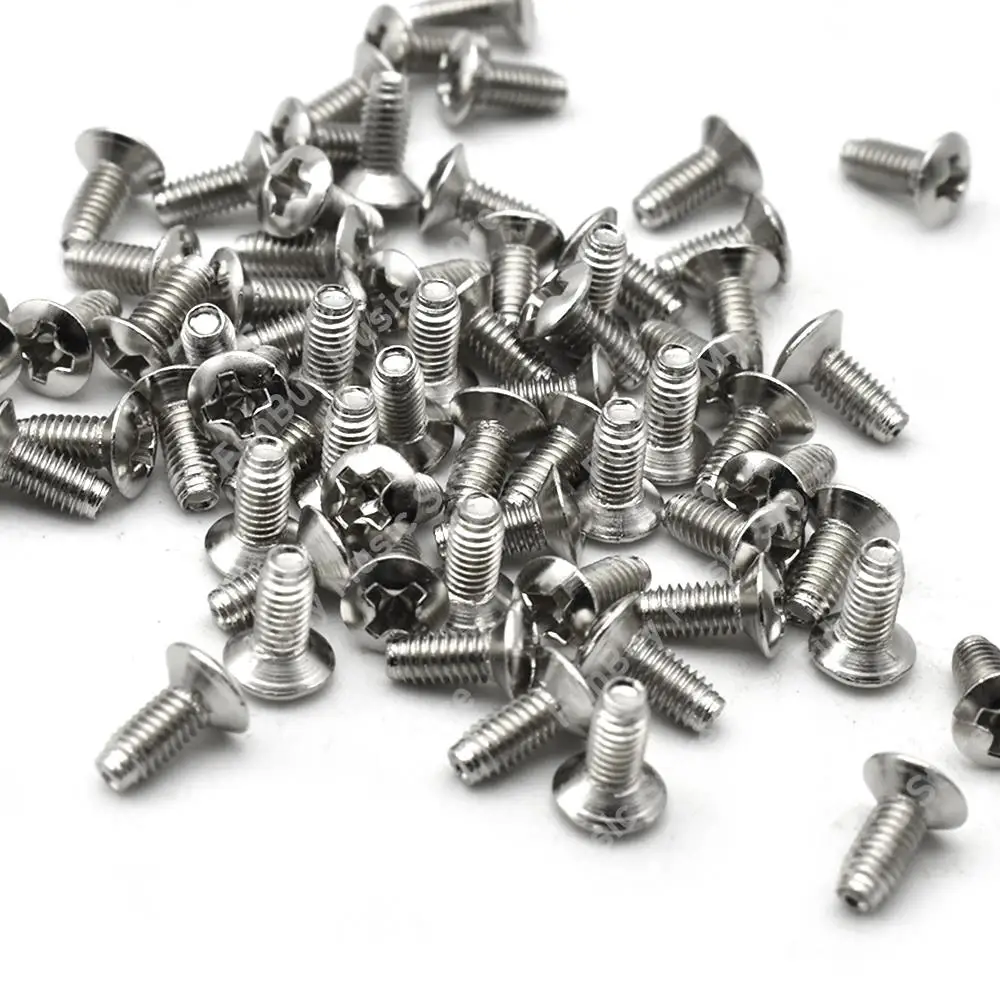 1000pcs 3*8MM Electric Guitar Switch Screws Pickup Selector Screw for FD ST Electric Guitar Bass Chrome