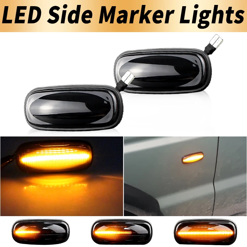 

2PCS LED Side Marker Lights Canbus For Land Rover Discovery 2 99-04 Freelander 1 02-05 Defender Turn Signal Lamp Car Accessories