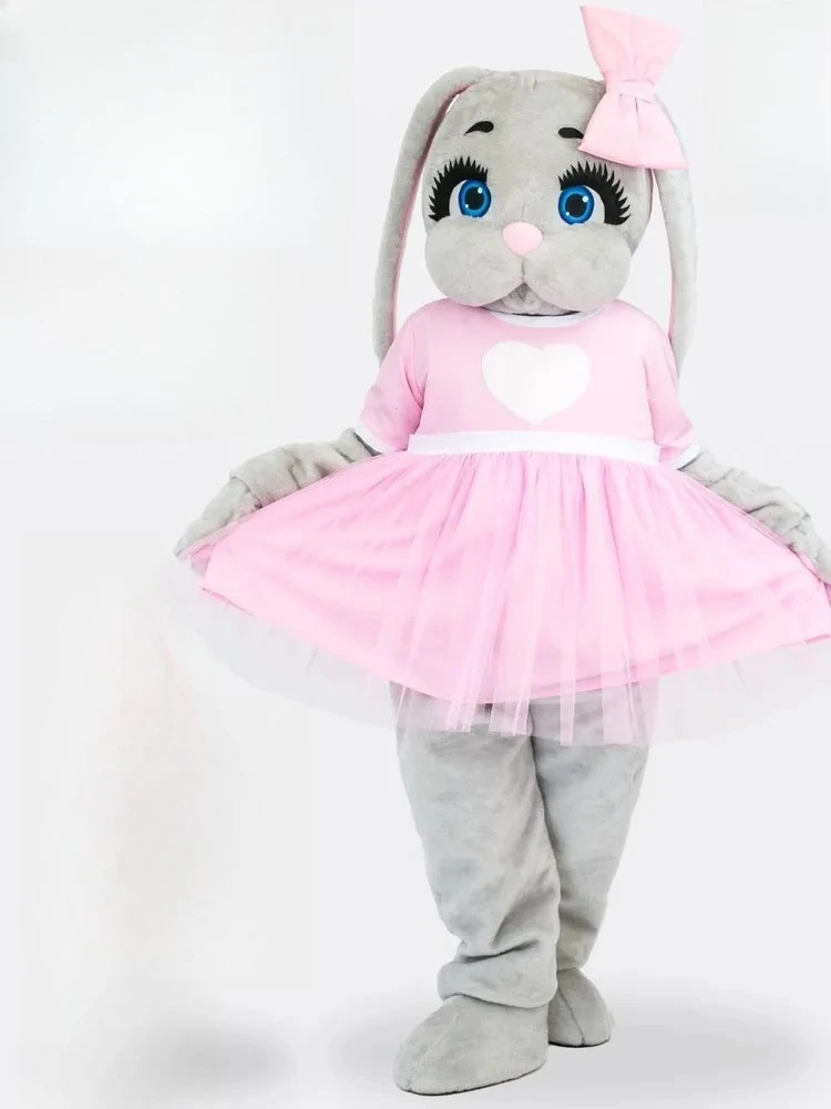 Pink Dress Grey Rab… - image