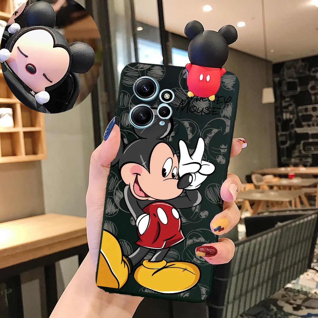 Cartoon 3D Mickey Minnie Cute Tpu Case For Realme C53 C21Y C25Y C25 C21 C12 C15 C20 C35 C33 C55 C67 C51 C30 C31 12 Pro Note 50