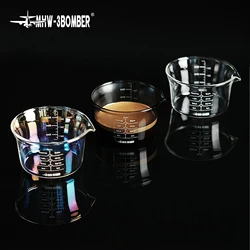 MHW-3BOMBER 120ML Glass Measuring Cup Single & Double Spout Espresso Measuring Cup with Scale Barista Tool Coffee Accessories