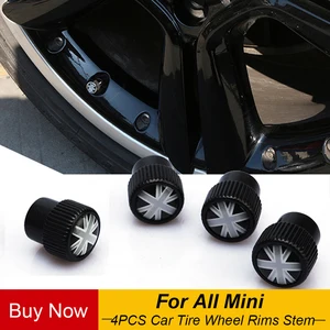 4 PCs Universal Union Jack Car Tire Rod Rod Deckel Air Ventil Fall Cooper JCW Countryman Clubman Accessoires 8 Hauptverkaufszentrum -Felgen Mini - №5
