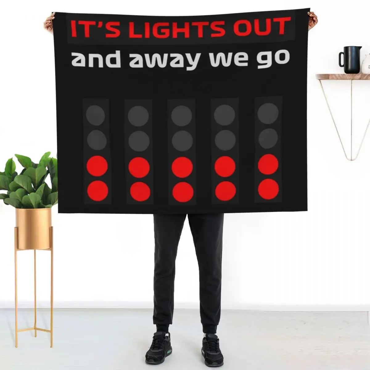 IT'S LIGHTS OUT AND AWAY WE GO (2) Throw Blanket Sofa Quilt Decoratives Hairys Cute warm for winter Blankets