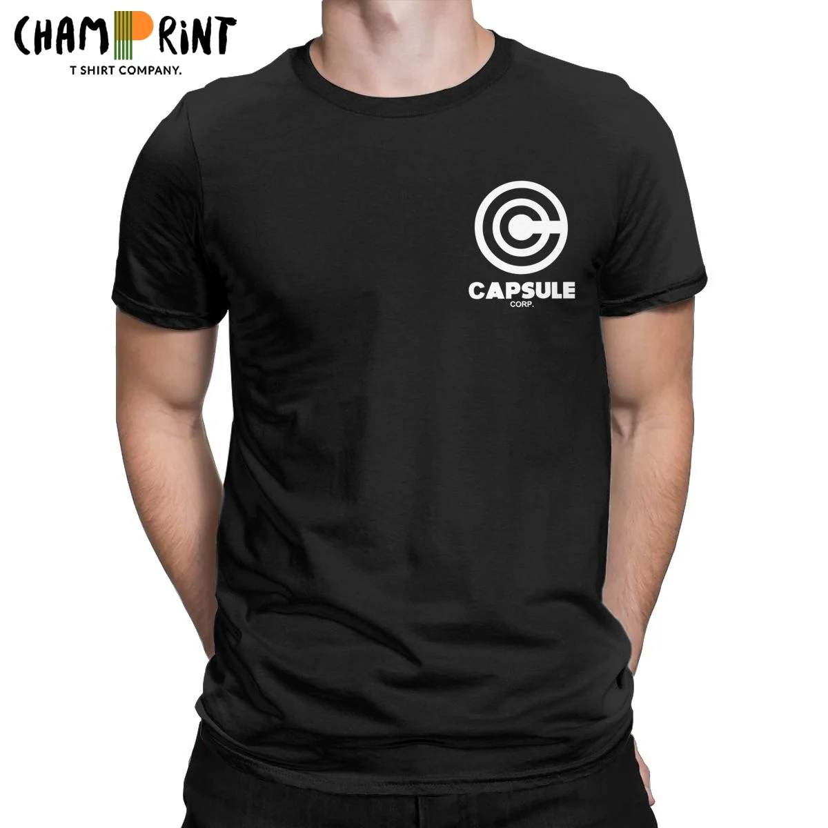 Men Capsule Corp Logo T Shirt Pure Cotton Tops Cool Short Sleeve Crew Neck Tees Birthday Gift T-Shirts