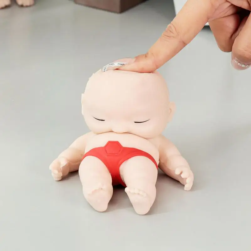 Squish Stress Doll Soft Realistic Life-Like Babies Doll Squish Fidget Toys For De-Compression Simulation Funny Gifts For Friends