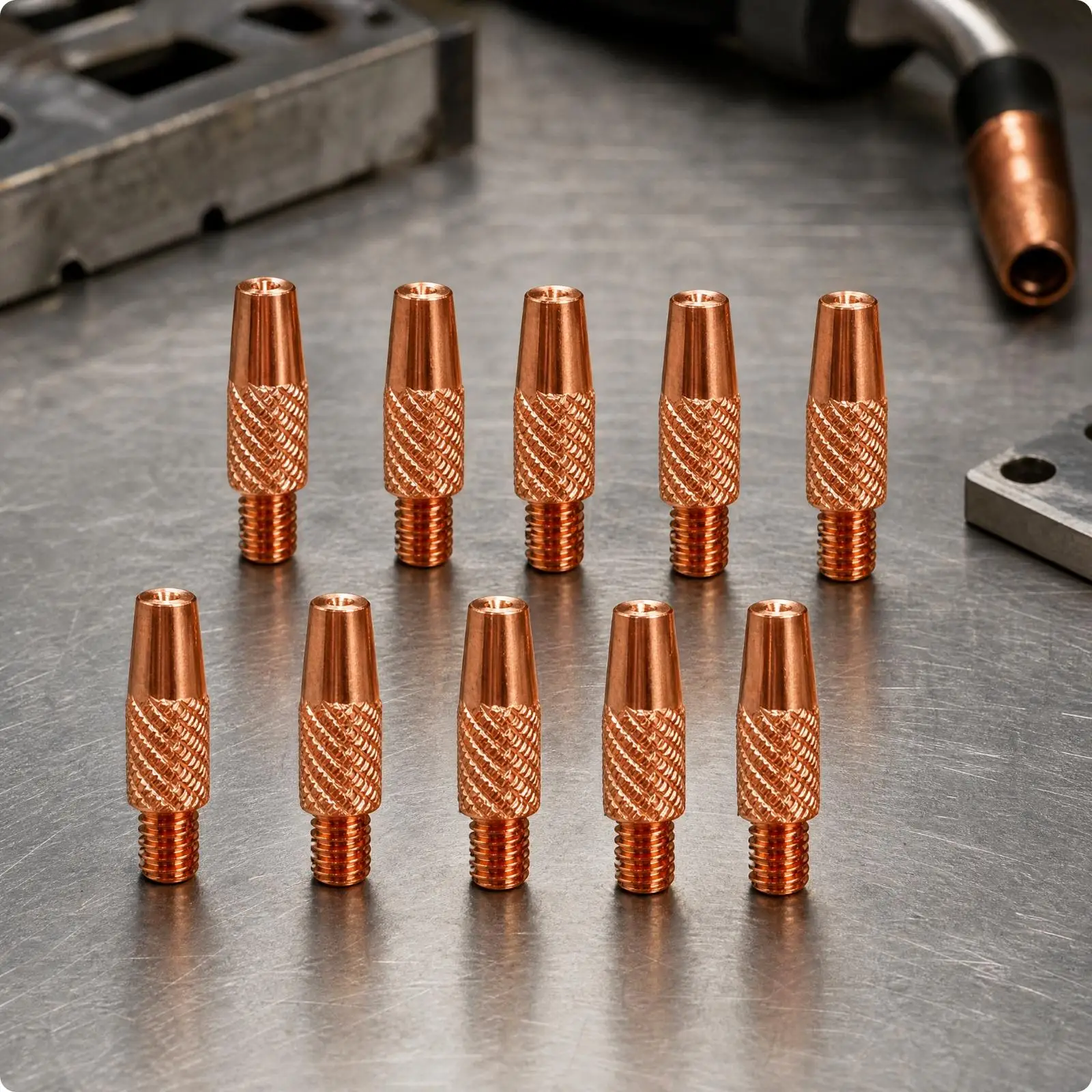 Welding Torch Contact Tip Copper M5 Thread MIG Consumable for Metalworking Wire Feed Replacement