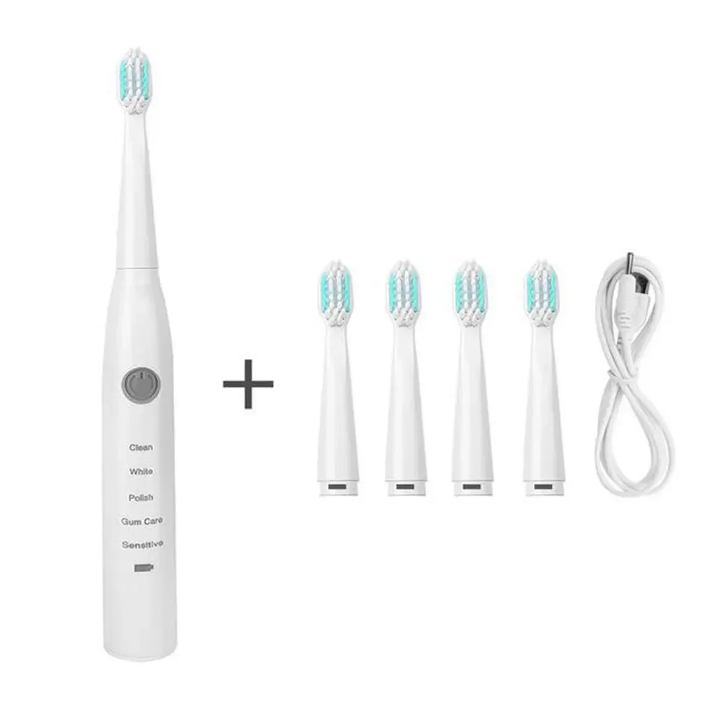 Rechargeable 5-speed Sonic Electric Toothbrush Waterproof Acoustic Vibration