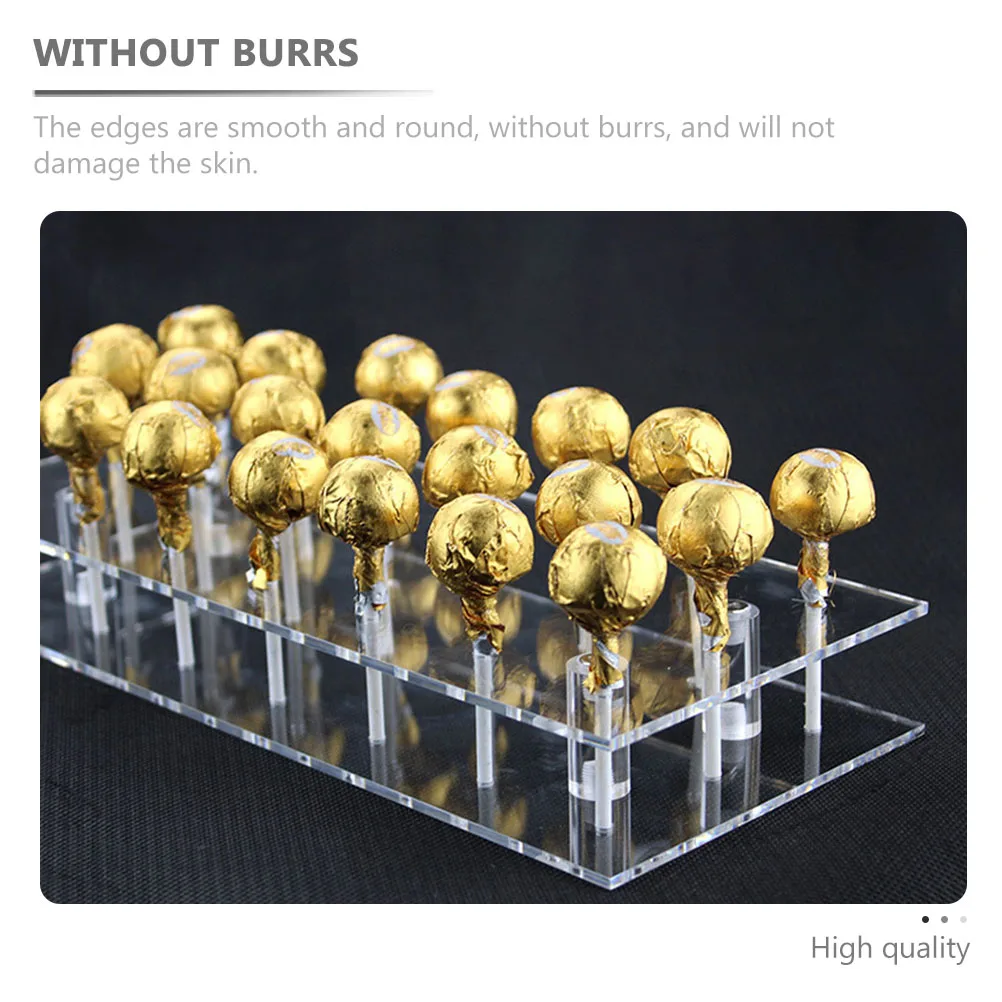 

1pc 21 Hole Candy Lollipop Display Rack Holder Stand Display Rack Lollipop Double Layer Smooth Edge Storage ganizer