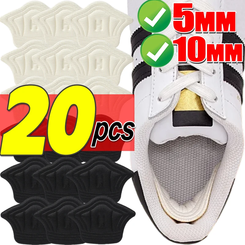 20pcs Insoles Patch Heel Pads for Sport Shoe Adjustable Size Feet Pad Pain Relief Cushion Insert Heel Back Protector Stickers