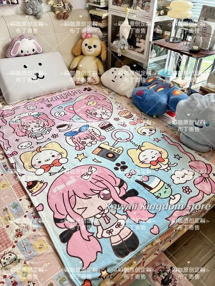 لعبة إنفينيتي نيكي أنيمي الفانيلا بطانية رمي أريكة المنزل الغداء كسر البطانيات الأطفال طالب البطانيات قيلولة 100X150cm #4