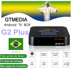 GTMEDIA-NipPlus Android 11 TV Box, Amlogic S905W2, Brésil Media First, M3U, 4K, HDCP 1.4, 2.2, 2G, 16G, WiFi 2.4G intégré