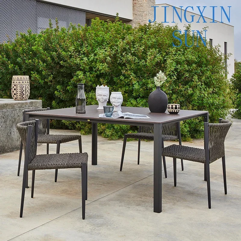 Modern Rattan Chair For Open Air Garden Courtyard Villa Balcony Nordic Water Proof Outdoor Chairs Outdoor Furniture Beach Chair