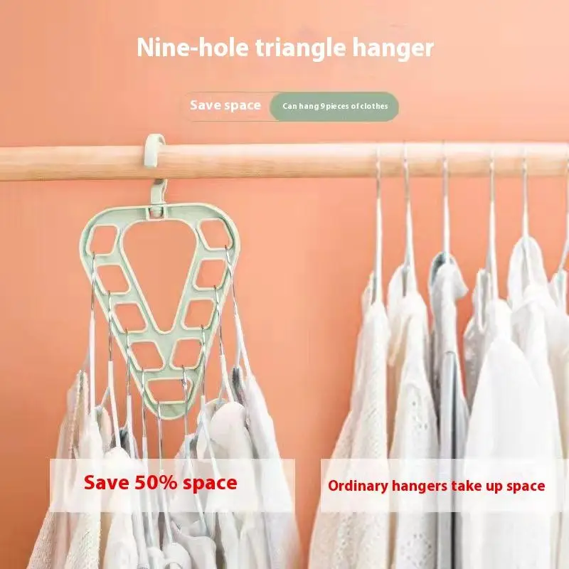 9-Hole Magic Clothes Hanger Closet Organizer Space Saving Multi-function Drying Racks Wardrobe Scarf Storage
