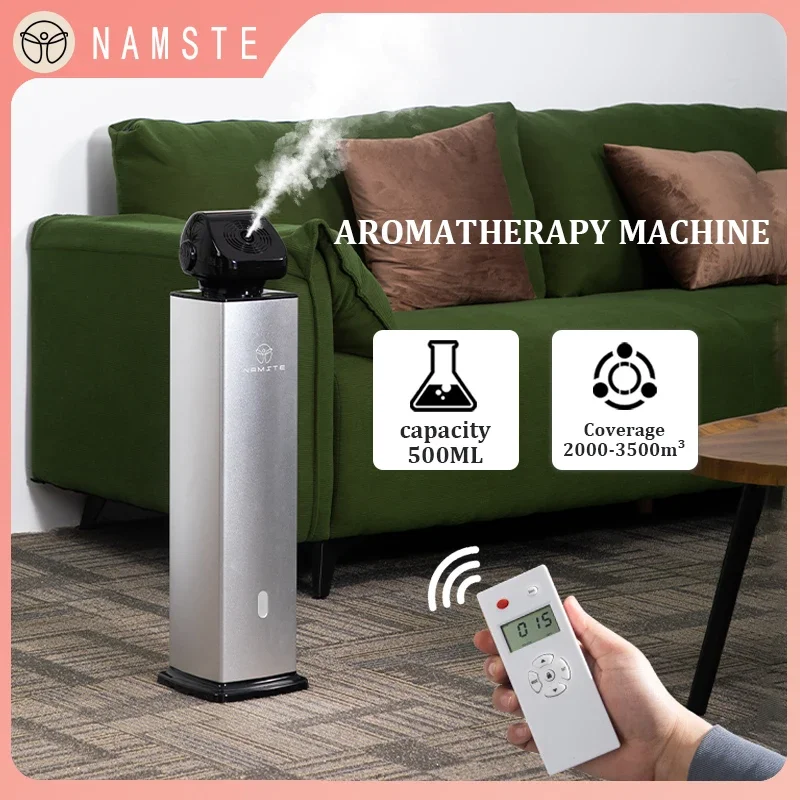 NAMTE Home Aroma Diffuser Essential Oil Flavoring Electric Air Freshener Hotels Perfume Diffuser 3500m³ Remote Control Operation