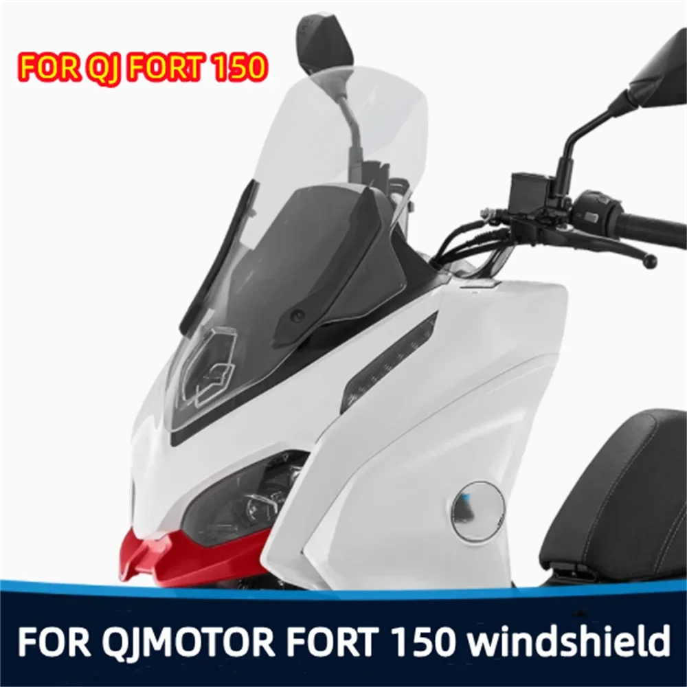 For QJMOTOR HONG FORT150 Front Windshield Urban Edition City Special Modified with High Windshield Accessories