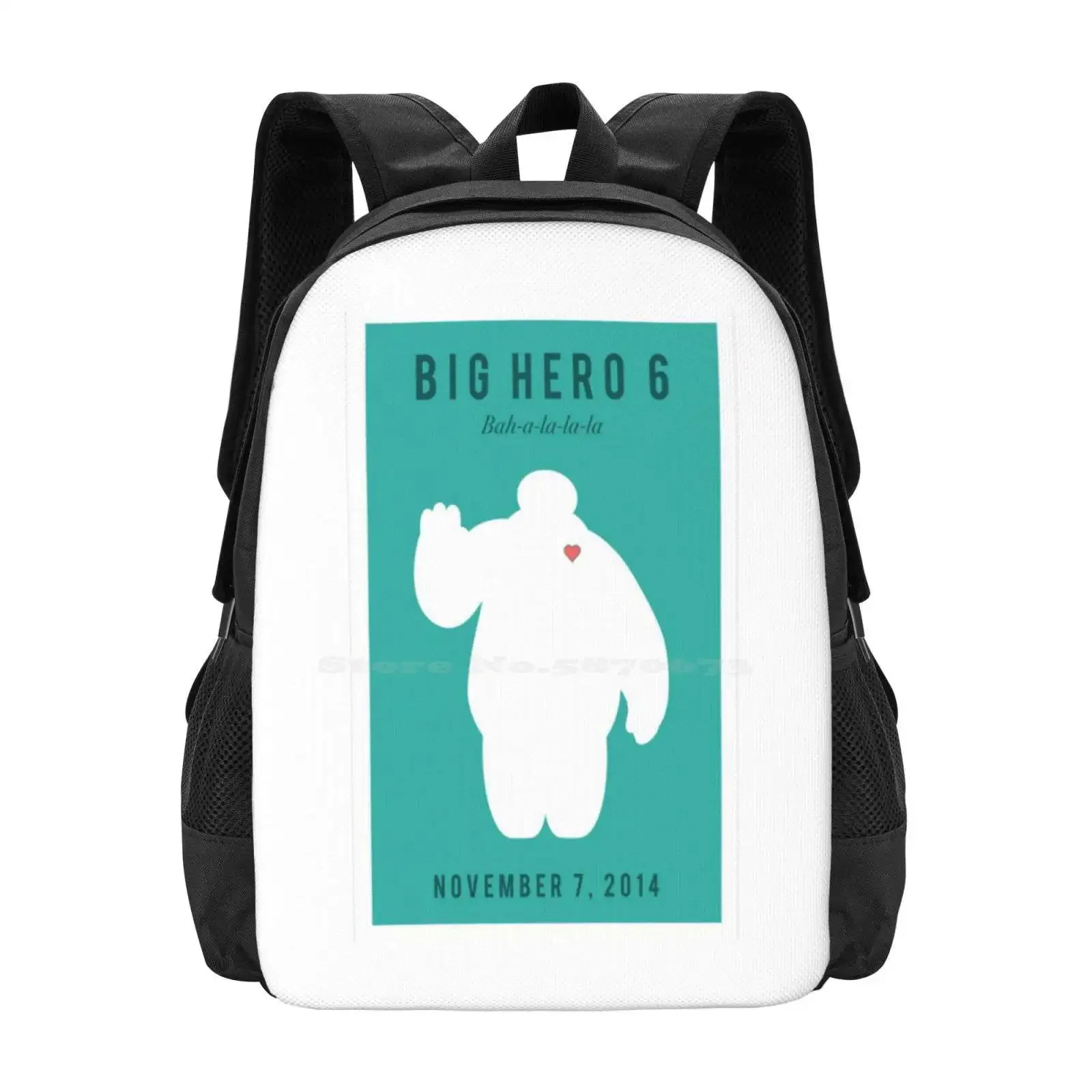 

Bah-A-La-La-La Hot Sale Schoolbag Backpack Fashion Bags Big Hero 6 Baymax Movie Big Hero Six Cute Animated Adorable Animation
