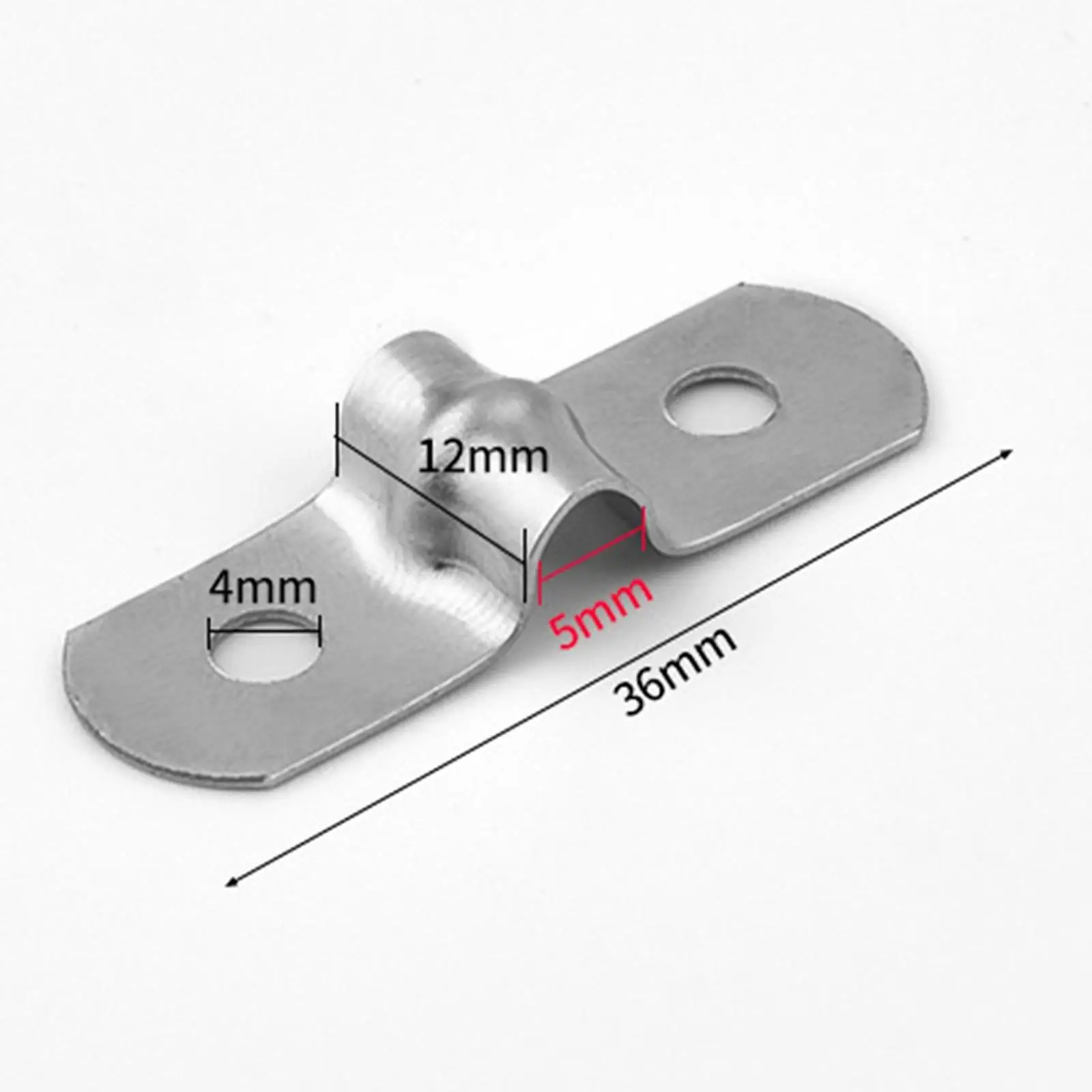 M5 Conduit Clamps Stainless Steel Two Hole Strap U Bracket for Rigid Pipe Cable Fixing Tension Clip Wire Holder 30 Pack