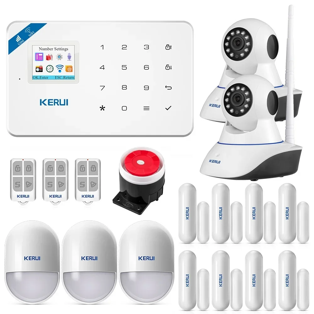 

WIFI GSM Burglar Security security System IP APP Control Home PIR Motion detector Door Sensor Detector