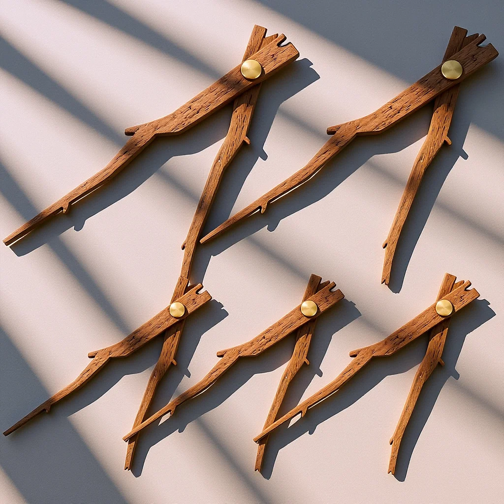 5Sets Wooden Clock Pointers for DIY Clock Making Replacement Hands with Classic Fade-Resistant Finish Craft Home Decor