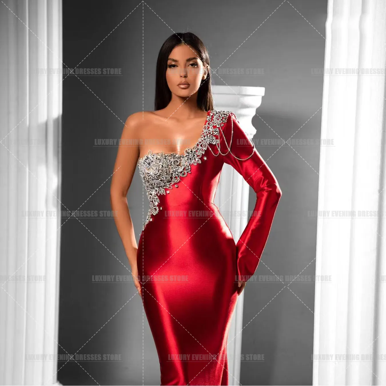 Robe de Soirée Élégante en Satin pour Femme, Tenue de Bal Sexy, Sirène, Chérie, Style Arabe