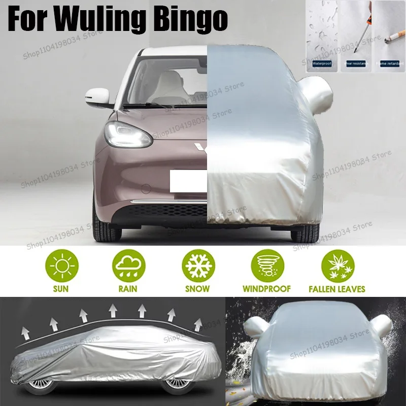 

For Wuling Bingo Auto Anti snow Anti dust Sunscreen Anti-uv Anti peeling paint And Anti Rainwater 210t car cover Car cover