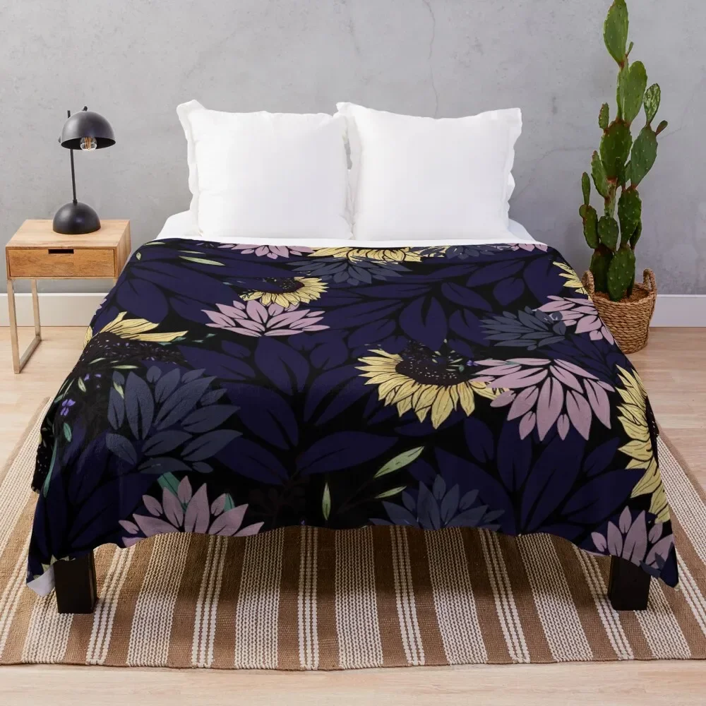 

Floral black Throw Blanket Extra Large Throw Plaid Blankets