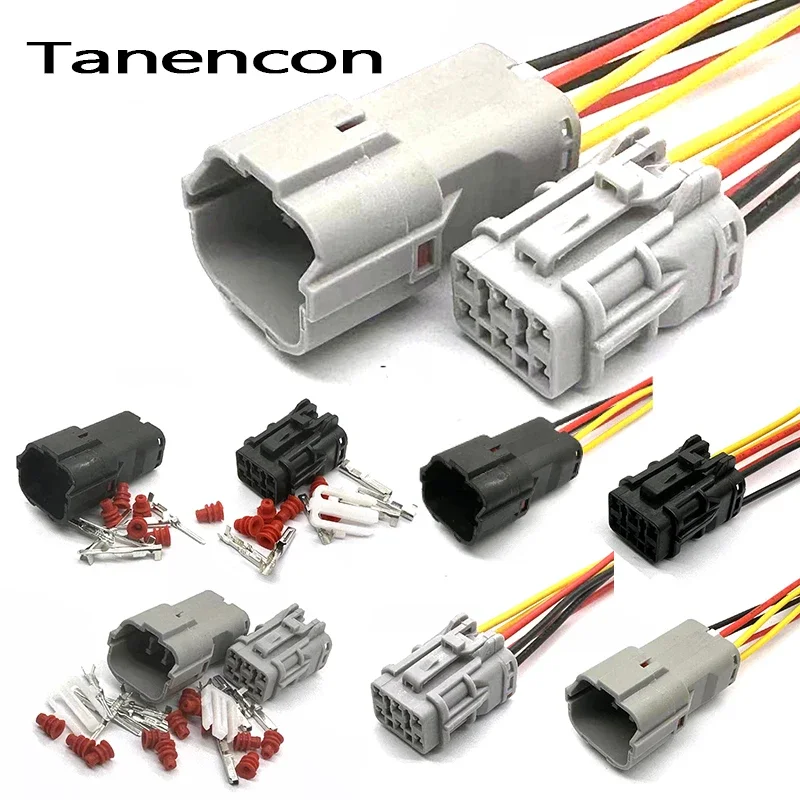 

1 Set 6 Pin Auto Headlight Assembly Plug Car Tail Light Connector MG640337-5 MG610335-5 for KIA Buick Ford