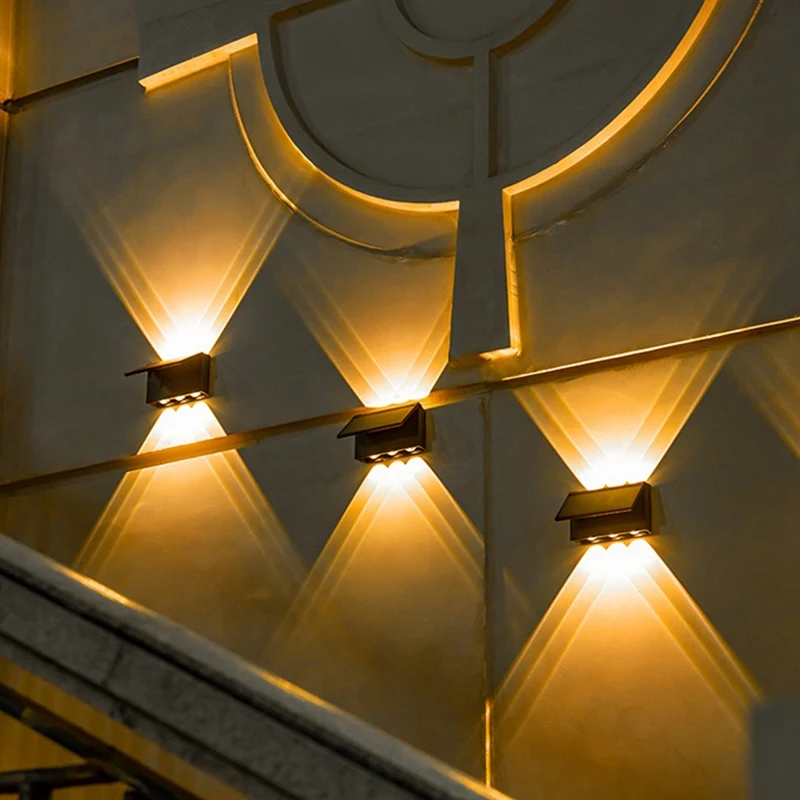 Solar Wall Light -LED Outdoor Wall Solar Light Waterproof Garden Wall Decoration Lighting For Villa Patio Stair Corridor