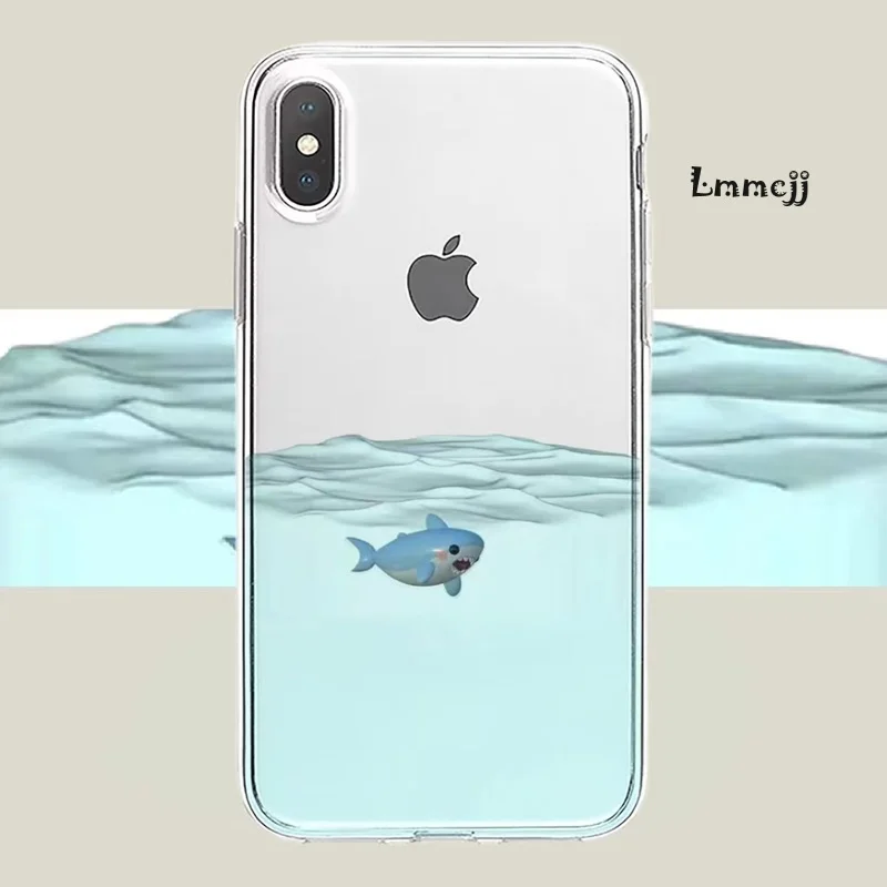 

Lmmcjj Cartoon Cute Shark Phone Case For Samsung Galaxy A54 A52 A53 A13 A14 S23 Ultra S22 Plus S21 FE A31 A32 A23 Silicone Cover