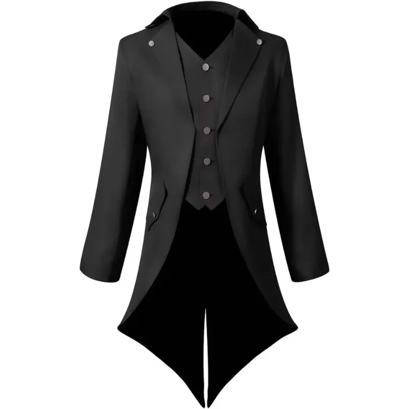 Men's Steampunk Vintage Tuxedo Tuxedo Gothic Dress Coat Uniform