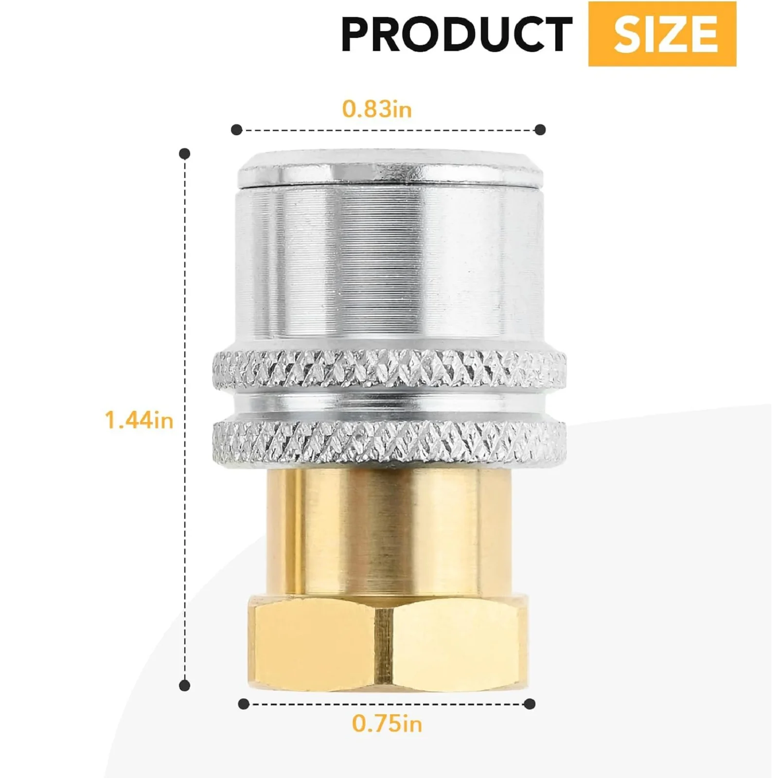 2Pcs Lock On Air Chuck 1/4FNPT Heavy Duty Closed Flow Brass Tire Chuck Tire Air Chuck for Tire Inflator Gauge and Air Compressor