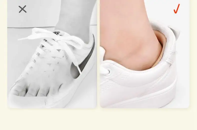 Kinder-Fersenpolster, Einsätze, Schuhrücken für Turnschuhe, Fersenaufkleber, Schuhgrößenreduzierer, Fußpflege, Fersenschutz für Damenschuhe – Detail 4