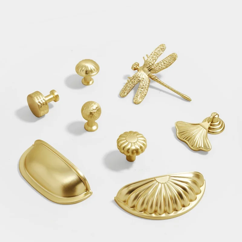 Gold Brushed Drawer Knobs Kitchen Cabinet Pulls Cupboard Colset Handles Furniture Handles Wardrobe Door Knobs Cabinet Handles