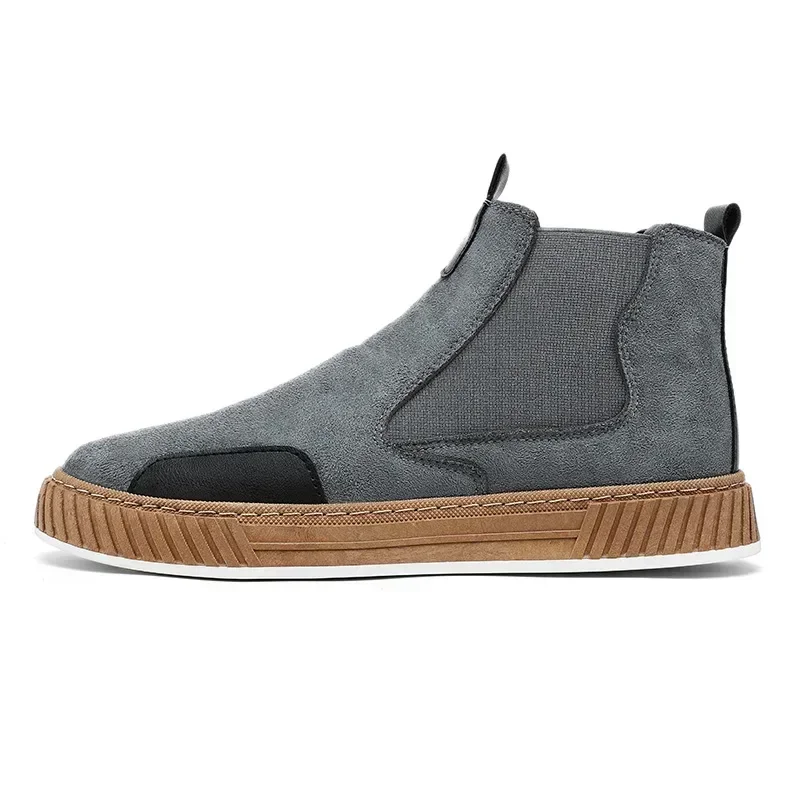 Plush Winter Cotton Boots Fashion Thermal Insulation Cotton Shoes Men\'s Leather Boots Soft Soled Casual Men Shoes Sports Shoes