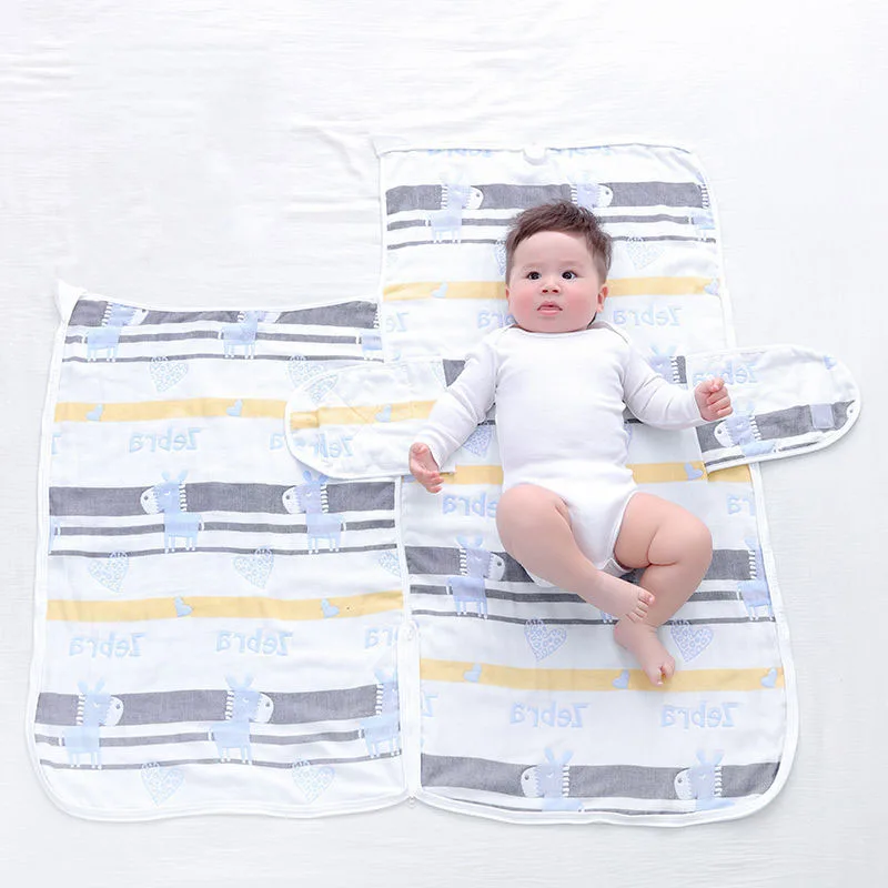Wiosna jesień cienki śpiworek dla dziecka oddychająca gaza kocyk do wózka noworodki otulacz do przewijania miękkie śpiwory dla niemowląt Cartoon