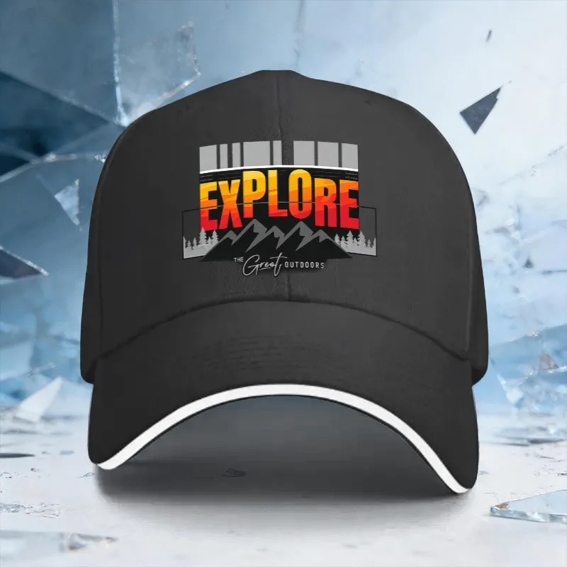 Explore The Great Outdoors Baseball Cap Adjustable Unisex Outdoor Sports Cap for Hiking Camping Adventure