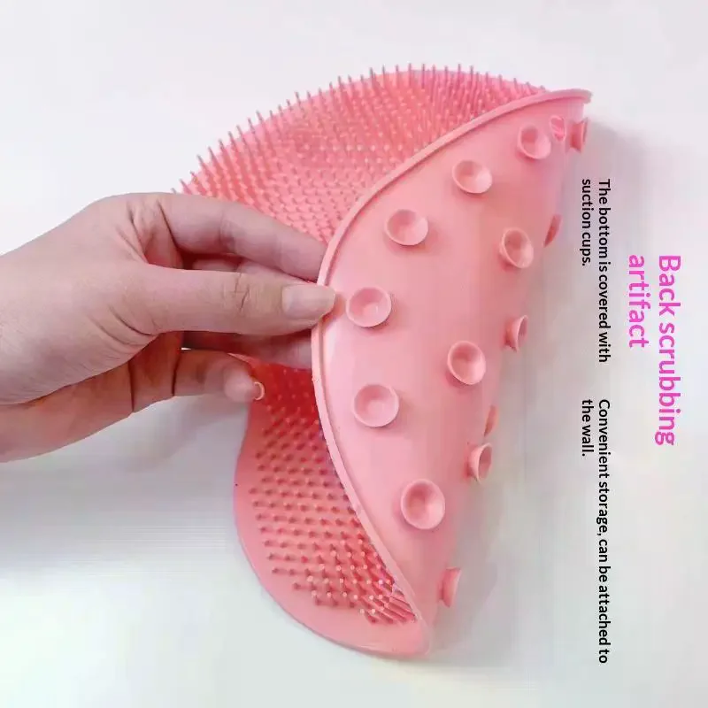 Multifunctional Silicone Anti Slip Shower Mat With Sucker Exfoliating Massage Tool For Foot Back Dead Skin Removal Bathroom Use