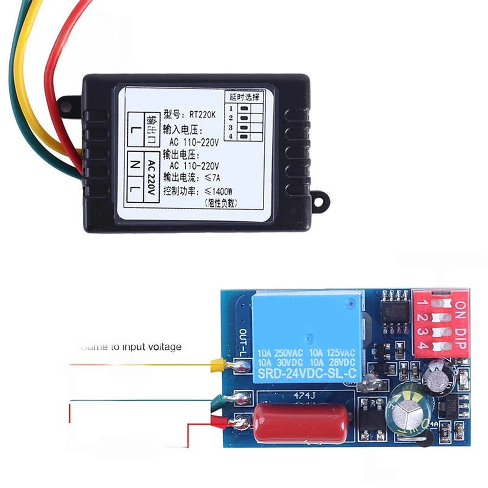 Compact Design Delay Switch Module 220V Delay Switch Circuit Board And Plastic Material Automated Power-on Delay